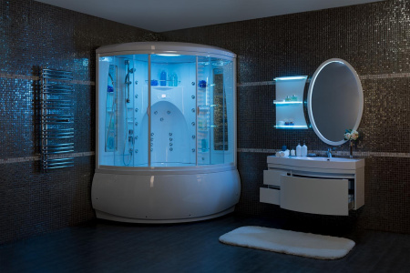 Фото тумба подвесная с раковиной aquanet опера 115 r белый (2 дверцы 2 ящика)