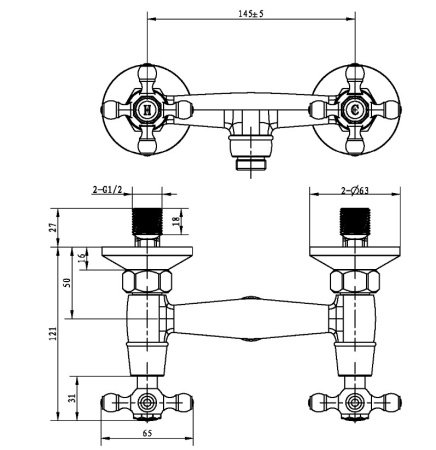 Фото смеситель для душа boheme flora 294-fl, золото