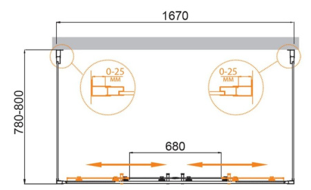 Фото душевой угол cezares molveno-ah-22-170/80-c-cr-iv 170*80*195 см
