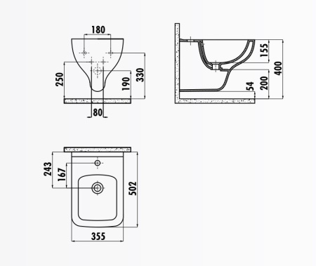 Фото биде подвесное creavit bene