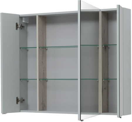 Фото зеркало-шкаф aquanet алвита new 100 серый