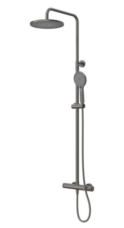 Фото душевая колонна cezares relax-cd-gm, оружейная сталь