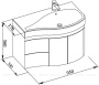 Фото тумба подвесная с раковиной aquanet сопрано 95 r белый (2 дверцы 2 ящика)