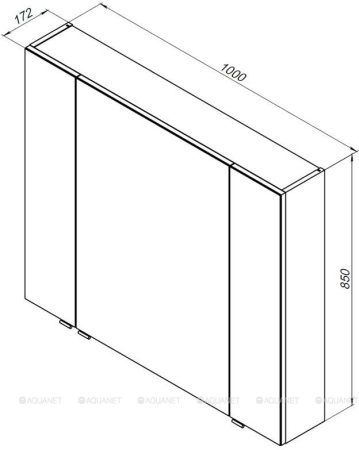 Фото зеркало-шкаф aquanet алвита new 100 дуб веллингтон белый