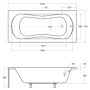 Фото акриловая ванна besco aria 170*70 см, белая