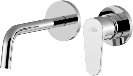 Фото смеситель для раковины paffoni green gr105cr70 встраиваемый в стену, хром