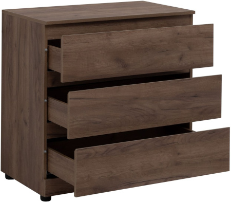 Фото комод aquanet сканди 80*48 см, дуб крафт (3 ящика)
