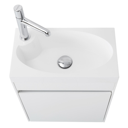 Фото тумба подвесная belbagno pietra mini 46-r bianco lucido