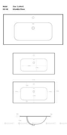 Фото раковина для тумбы aquanet flat 80 см, белая