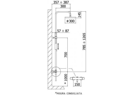 Фото душевая колонна paffoni birillo master king zcol646kliqcr термостат, хром