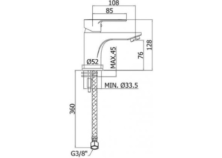 Фото смеситель для раковины paffoni blu blu071cr, хром
