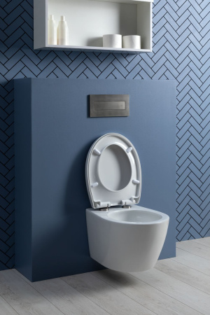 Фото унитаз подвесной безободковый aquanet zv-1, белый