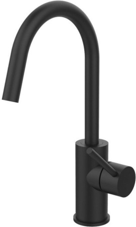 Фото смеситель для раковины paffoni light lig078no высокий, черный матовый