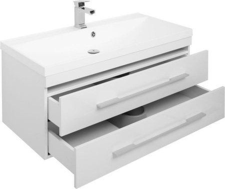 Фото комплект мебели aquanet нота new 100 белый (камерино)