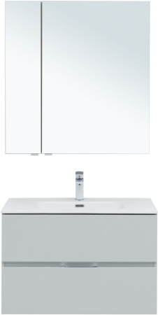 Фото комплект мебели aquanet алвита new 80 2 ящика, серый