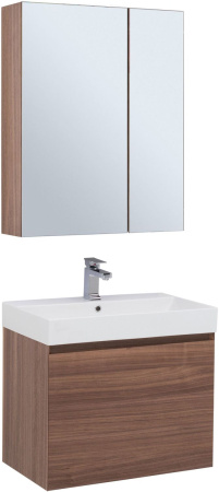 Фото зеркало-шкаф aquanet нью-йорк 70 орех