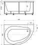 Фото акриловая ванна aquatek вирго левая 150*100 см, белая