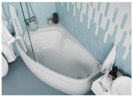 Фото акриловая ванна vagnerplast avona левая 150*90 см, белая