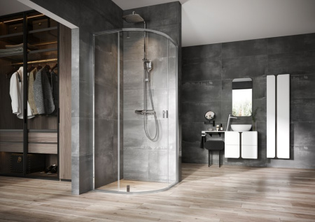 Фото душевой угол ravak nexty nskk3-100 3o6aau00z1 100*100*195 см, профиль сатин/стекло прозрачное