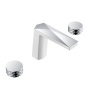 Фото смеситель для раковины на 3 отверстия boheme venturo 150-wcr-diamond белый/хром, ручка diamond