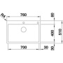 Фото мойка кухонная blanco zerox 700 if/а 523102 нержавеющая сталь