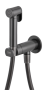 Фото гигиенический душ со смесителем remer x style n64wcfp, чёрный брашированный хром