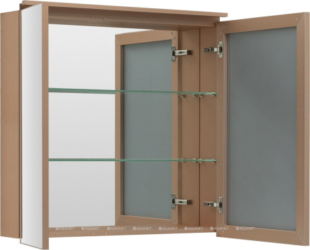 Фото зеркало-шкаф de aqua алюминиум 80 медь