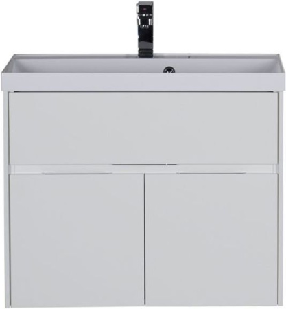 Фото тумба подвесная с раковиной aquanet латина 80 белый