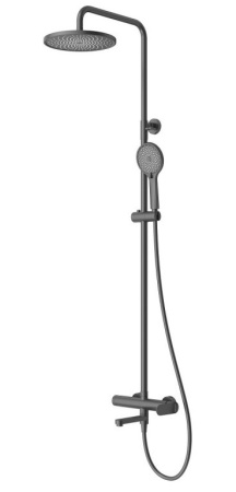 Фото душевая колонна cezares stylus-cvd-nop смеситель с изливом, черный матовый