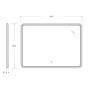 Зеркало с подсветкой Cezares CZR-SPC-DUET-1100-800-LED-TCH 110*80 см