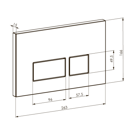 Фото клавиша смыва boheme пластик 664-w, белая