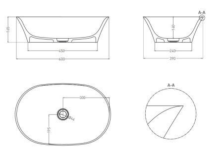 Фото раковина salini s-sense mona 110811grf, глянец покраска по ral полностью