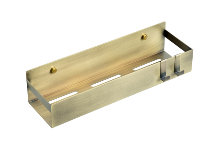 Фото полка подвесная 2 крючка boheme 10965-br, бронза