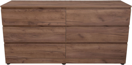 Фото комод aquanet сканди 160*48 см,  дуб крафт (6 ящиков)