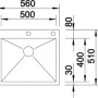 Фото мойка кухонная blanco zerox 523101 нерж. сталь мат durinox