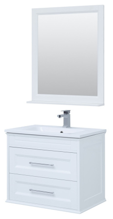 Фото комплект мебели aquanet бостон м 80 белый( лит. мрамор)