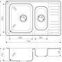 Фото мойка кухонная omoikiri sagami 79-2-in универсальная/нерж.сталь