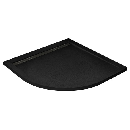 Фото поддон из искусственного мрамора cezares tray-as-r-90-30-nero 90*90 см, черный