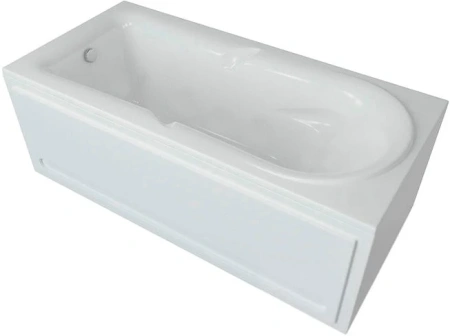 Фото акриловая ванна aquatek леда 170*80 см, белая