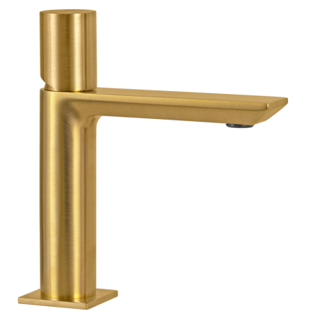 Фото смеситель для раковины remer edge eg512bg, золото брашированное