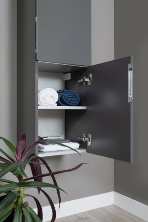 Фото пенал подвесной aquanet алвита 35 серый антрацит