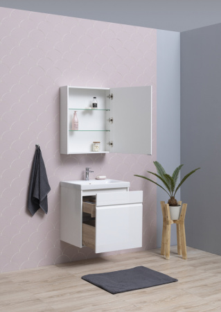 Фото зеркало-шкаф aquanet палермо 60 белый