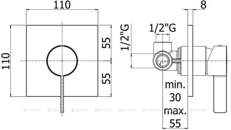 Фото встраиваемый смеситель для душа paffoni rock ro010cr/m, хром