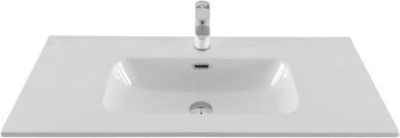 Фото раковина для тумбы aquanet flat 100 см, белая