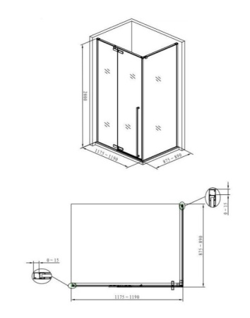 Фото душевой угол allen brau fantasy 3.11003-00 120*90*200 см, профиль хром