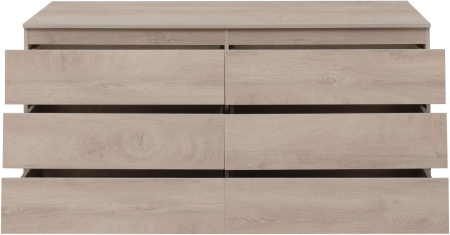Фото комод aquanet сканди 160*48 см,  дуб эдгрейн (6 ящиков)