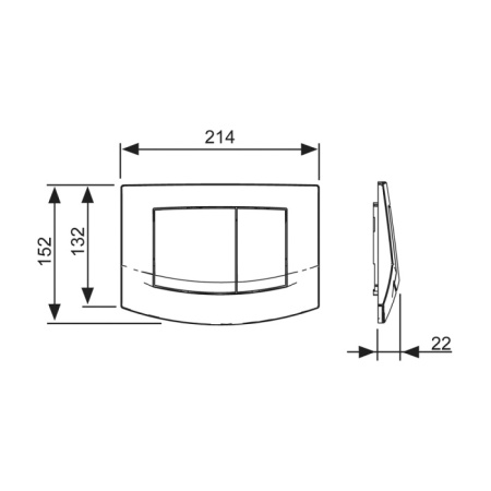 Фото инсталляция для унитаза tece amibia 9400405 4 в 1, клавиша хром глянец