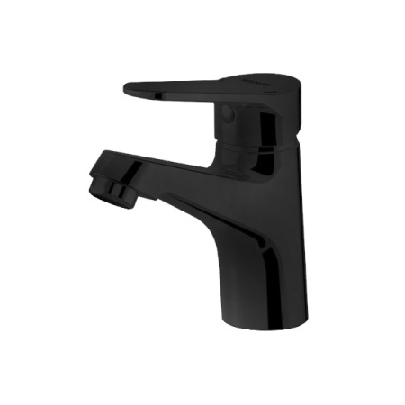 Фото смеситель для умывальника bravat eco, черный