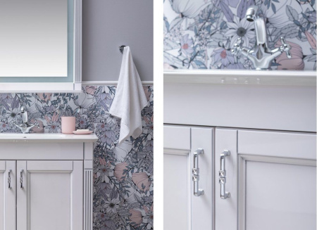 Фото комплект мебели aquanet селена 90 белый/серебро