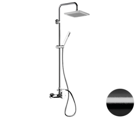 Фото душевая система remer energy ey37x7ss9sscfp, черный брашированный хром